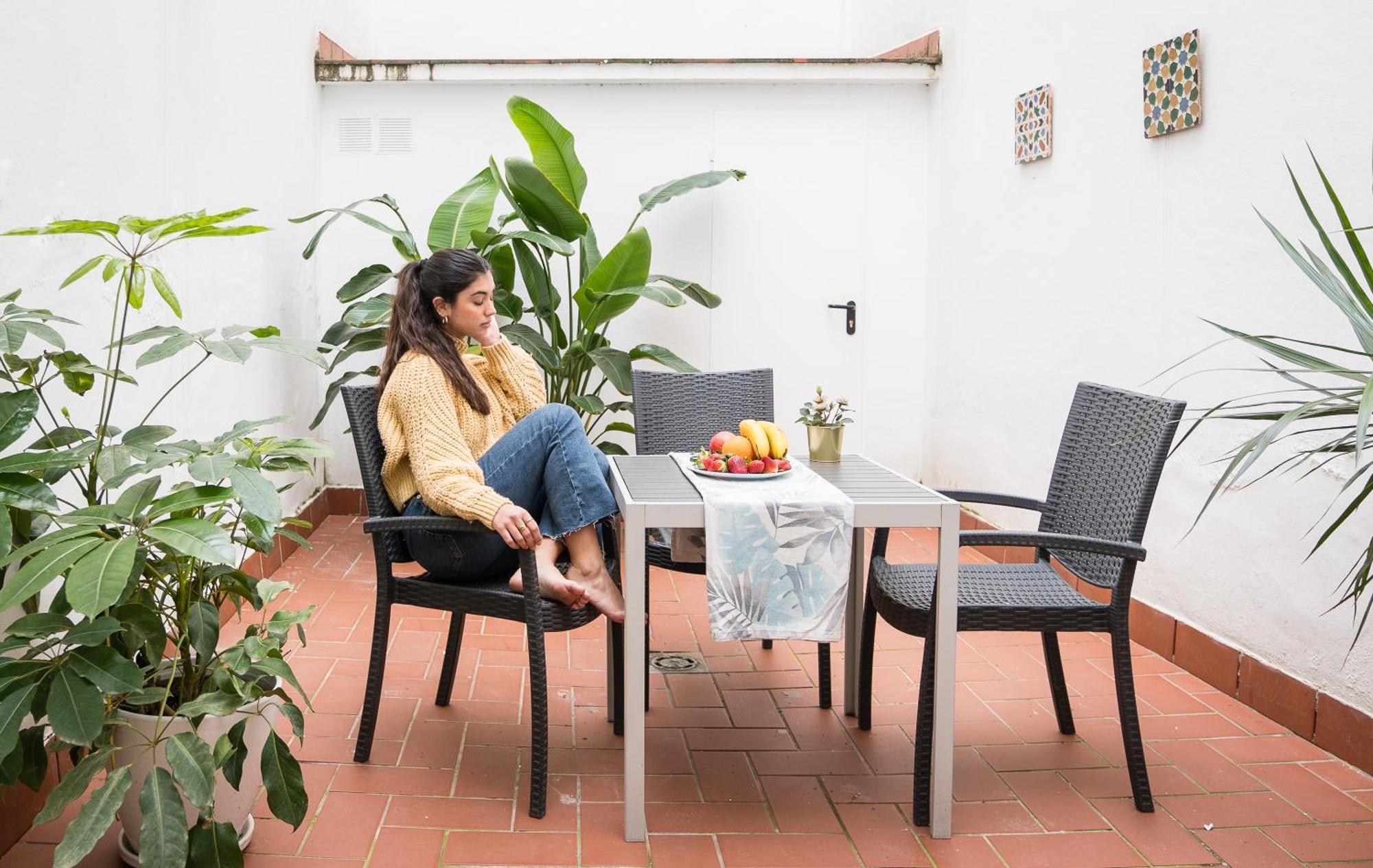 Apartamento Triana Deluxe Con Patio Privado Sevilha Exterior foto
